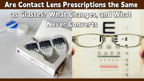 Are Contact Lens Prescriptions the Same as Glasses? What Changes, and What Never Converts