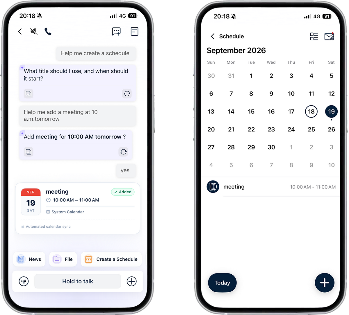 Voice Scheduling: