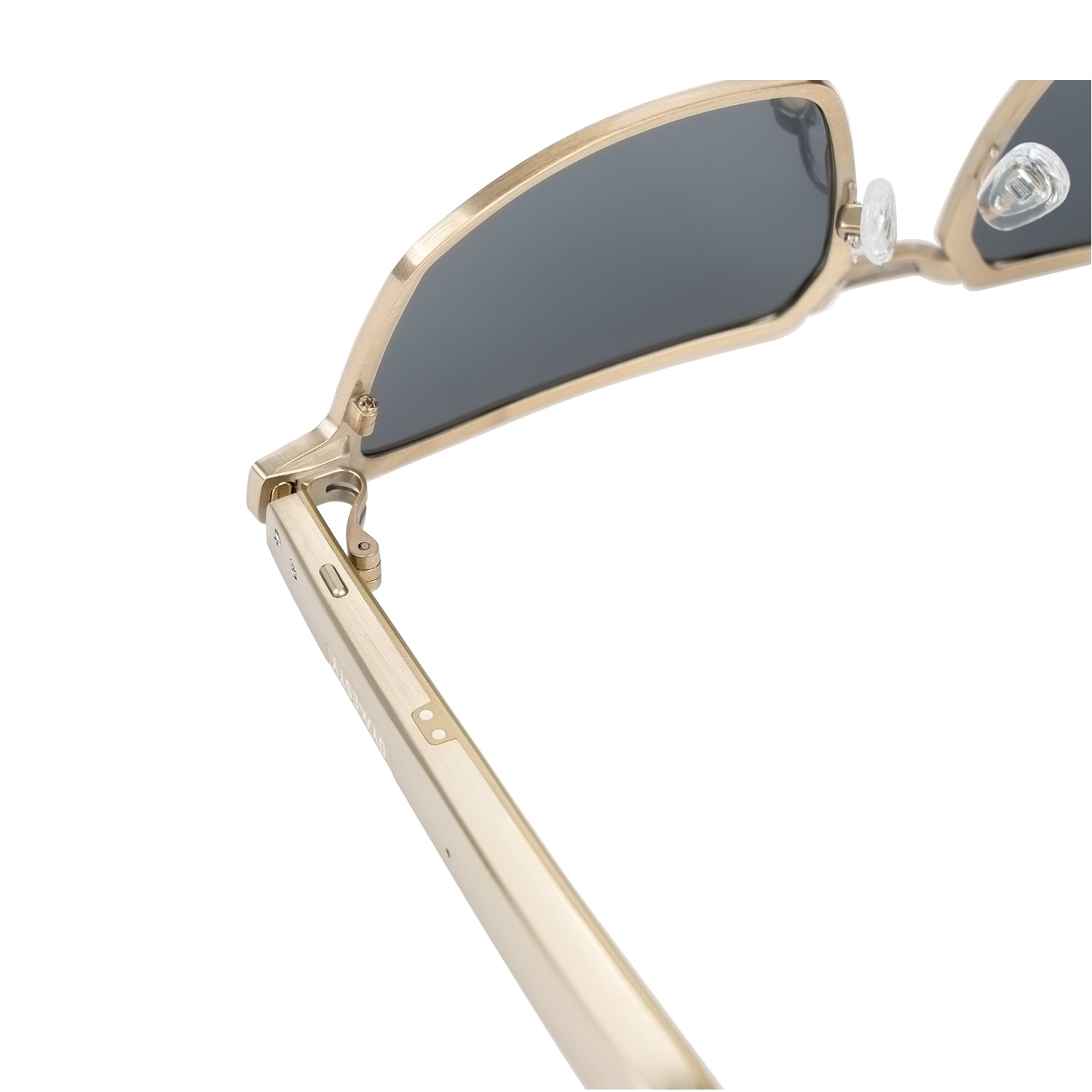 Durable hinge detail of Moore Vision foldable AI smart sunglasses. Built to last with precision.Dymesty AI Sunglasses Moore Vision - Dymesty AI Glasses. Dymesty Smart Glasses presents Moore Vision.